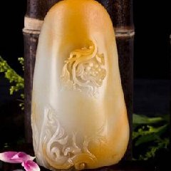 和田玉籽料梅蘭竹菊擺件